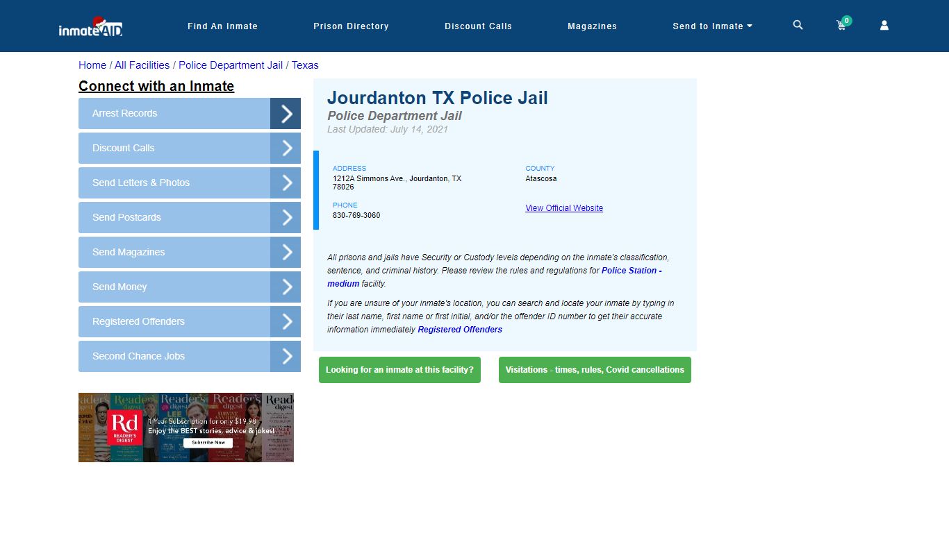Jourdanton TX Police Jail & Inmate Search - Jourdanton, TX